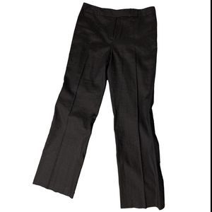 Anne Klein Neutral Black Classic Linen Wide Leg Lagenlook Pants Size 10